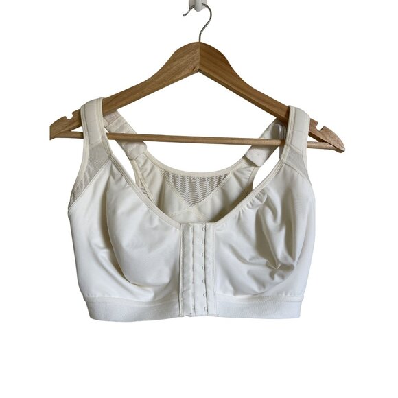 DELMIRA 34G Cream Ivory Bra Unlined Front Closure X-Shape Back Posture Wireless - Picture 1 of 9